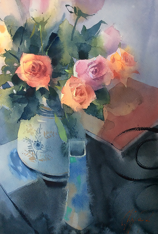 Розовый букет акварелью - Курбатов (2018)_0.jpg